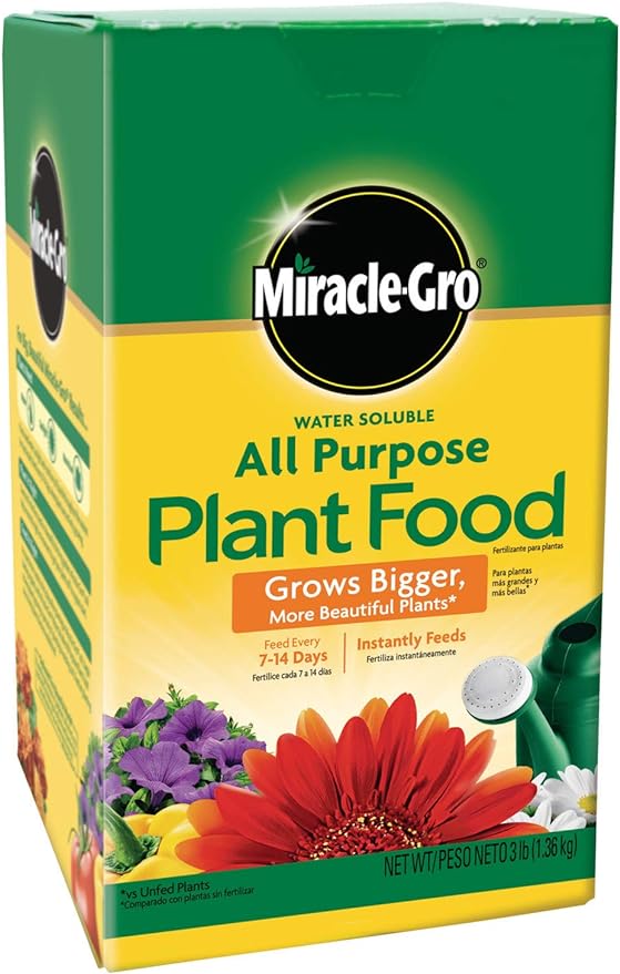Miracle-Gro Water Soluble All Purpose Plant Food, 3 lbs.